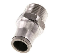 10mm x 3/8'' NPT Push-in Fitting with Male Threads Stainless Steel FKM