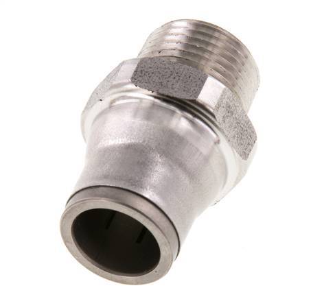 12mm x 3/8'' NPT Push-in Fitting with Male Threads Stainless Steel FKM