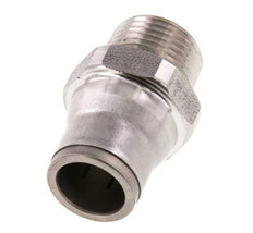 12mm x 3/8'' NPT Push-in Fitting with Male Threads Stainless Steel FKM
