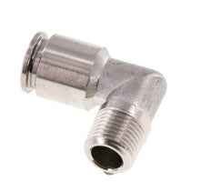 6mm x R1/8'' 90deg Elbow Push-in Fitting with Male Threads Stainless Steel FKM