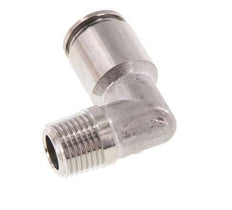 6mm x R1/8'' 90deg Elbow Push-in Fitting with Male Threads Stainless Steel FKM