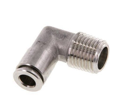 6mm x R1/4'' 90deg Elbow Push-in Fitting with Male Threads Stainless Steel FKM