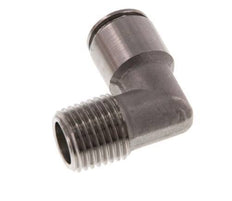 8mm x R1/4'' 90deg Elbow Push-in Fitting with Male Threads Stainless Steel FKM