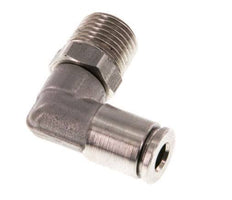 4mm x R1/8'' 90deg Elbow Push-in Fitting with Male Threads Stainless Steel FKM Rotatable