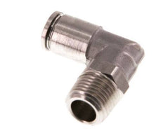 4mm x R1/8'' 90deg Elbow Push-in Fitting with Male Threads Stainless Steel FKM Rotatable