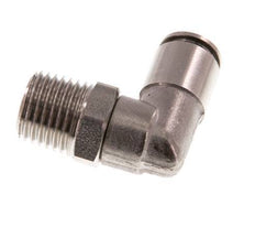 6mm x R1/4'' 90deg Elbow Push-in Fitting with Male Threads Stainless Steel FKM Rotatable