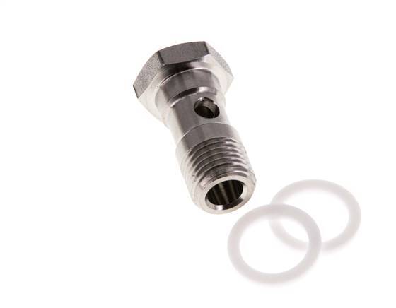 1-way Stainless Steel Banjo Bolt with G1/4'' Male Threads PTFE