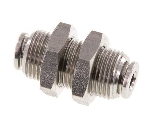 4mm Push-in Fitting Stainless Steel FKM Bulkhead