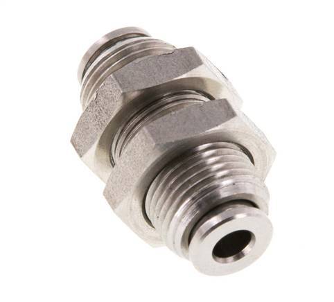 4mm Push-in Fitting Stainless Steel FKM Bulkhead
