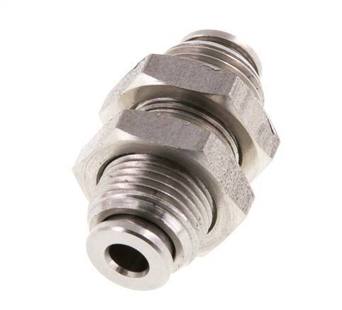 4mm Push-in Fitting Stainless Steel FKM Bulkhead