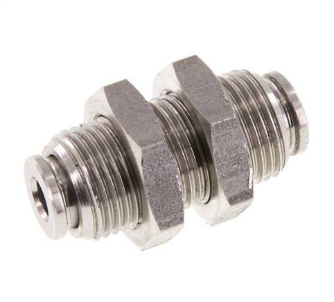 4mm Push-in Fitting Stainless Steel FKM Bulkhead