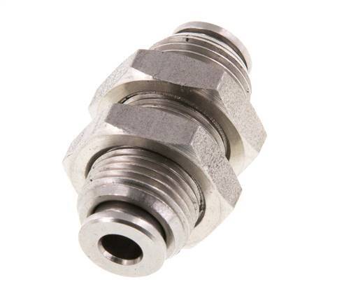 4mm Push-in Fitting Stainless Steel FKM Bulkhead