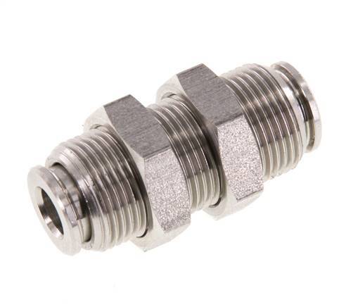 6mm Push-in Fitting Stainless Steel FKM Bulkhead