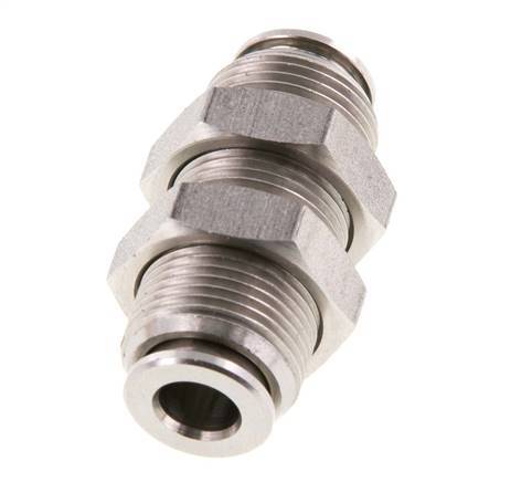 6mm Push-in Fitting Stainless Steel FKM Bulkhead