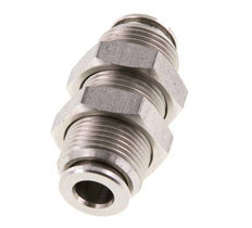 6mm Push-in Fitting Stainless Steel FKM Bulkhead