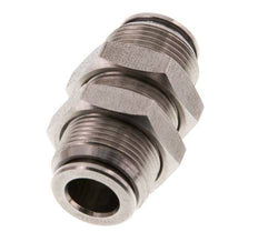 8mm Push-in Fitting Stainless Steel FKM Bulkhead