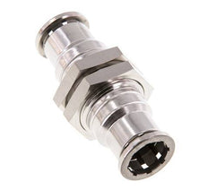16mm Push-in Fitting Stainless Steel FKM Bulkhead