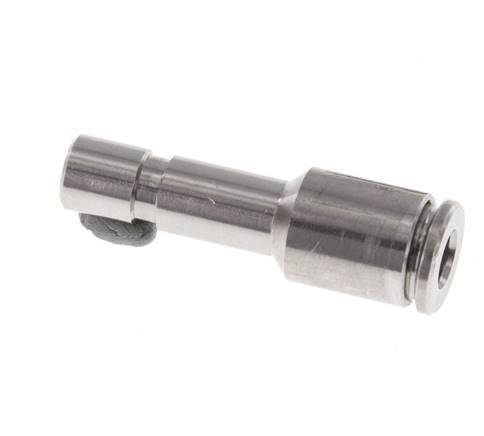 4mm x 6mm Push-in Fitting with Plug-in Stainless Steel FKM