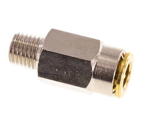 6mm x M 8 x 1 (conical) Push-in Fitting with Male Threads Brass NBRHigh Pressure [2 Pieces]