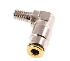 4mm x M 6 (conical) 90deg Elbow Push-in Fitting with Male Threads Brass NBRHigh Pressure [2 Pieces]