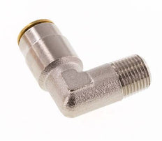 6mm x R1/8'' 90deg Elbow Push-in Fitting with Male Threads Brass NBRHigh Pressure [2 Pieces]