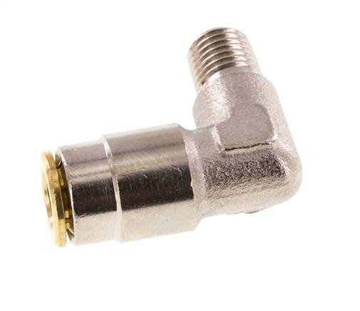 6mm x M 8 x 1 (conical) 90deg Elbow Push-in Fitting with Male Threads Brass NBRHigh Pressure [2 Pieces]