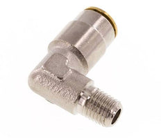 6mm x M 8 x 1 (conical) 90deg Elbow Push-in Fitting with Male Threads Brass NBRHigh Pressure [2 Pieces]