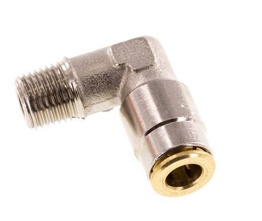 6mm x M 10 x 1 (conical) 90deg Elbow Push-in Fitting with Male Threads Brass NBRHigh Pressure [2 Pieces]