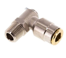 6mm x R1/8'' 90deg Elbow Push-in Fitting with Male Threads Brass NBR RotatableHigh Pressure