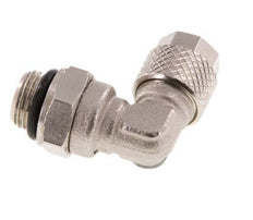 6x4 & G1/8'' Nickel plated Brass Elbow Push-on Fitting with Male Threads NBR Rotatable [2 Pieces]