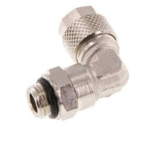 8x6 & G1/8'' Nickel plated Brass Elbow Push-on Fitting with Male Threads NBR Rotatable [2 Pieces]