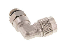 8x6 & G1/8'' Nickel plated Brass Elbow Push-on Fitting with Male Threads NBR Rotatable [2 Pieces]