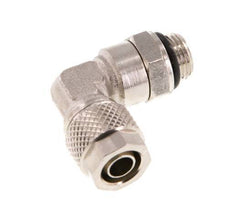8x6 & G1/8'' Nickel plated Brass Elbow Push-on Fitting with Male Threads NBR Rotatable [2 Pieces]