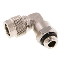 8x6 & G1/8'' Nickel plated Brass Elbow Push-on Fitting with Male Threads NBR Rotatable [2 Pieces]