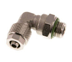 6x4 & G1/8'' Nickel plated Brass Elbow Push-on Fitting with Male Threads FKM Rotatable [2 Pieces]