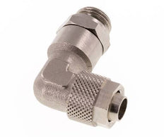 10x8 & G1/4'' Nickel plated Brass Elbow Push-on Fitting with Male Threads FKM Rotatable