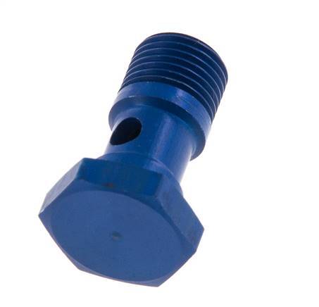 1-way Aluminum Banjo Bolt with G1/8'' Male Threads L19mm [5 Pieces]