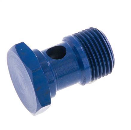 1-way Aluminum Banjo Bolt with G3/8'' Male Threads L25mm [2 Pieces]