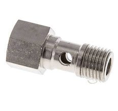 1-way nickel-plated Brass Banjo Bolt with G1/4'' Male and Female Threads L25mm [2 Pieces]