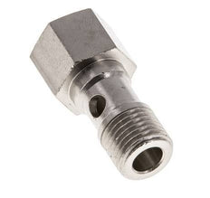 1-way nickel-plated Brass Banjo Bolt with G1/4'' Male and Female Threads L25mm [2 Pieces]