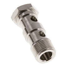 2-way nickel-plated Brass Banjo Bolt with G3/8'' Male Threads L42mm [2 Pieces]