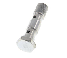 2-way zinc plated Steel Banjo Bolt with G1/8'' Male Threads L40mm [2 Pieces]