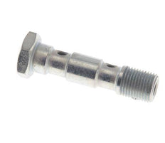 2-way zinc plated Steel Banjo Bolt with G1/8'' Male Threads L40mm [2 Pieces]
