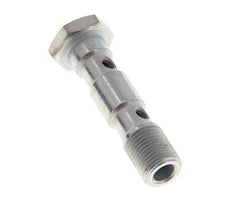 2-way zinc plated Steel Banjo Bolt with G1/8'' Male Threads L40mm [2 Pieces]