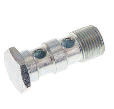2-way zinc plated Steel Banjo Bolt with G3/8'' Male Threads L43mm