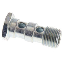 2-way zinc plated Steel Banjo Bolt with G3/8'' Male Threads L43mm