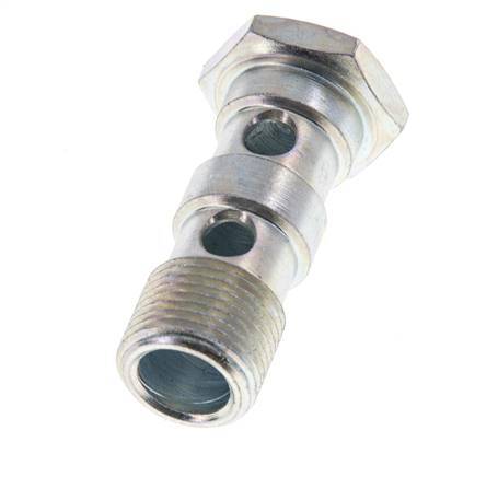 2-way zinc plated Steel Banjo Bolt with G3/8'' Male Threads L43mm