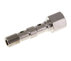 2-way nickel-plated Brass Banjo Bolt with G1/8'' Male and Female Threads L40.5mm [2 Pieces]