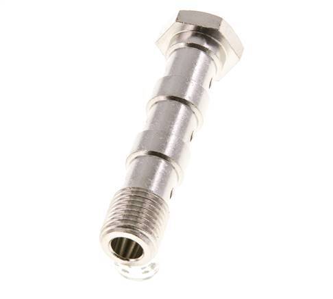 3-way nickel-plated Brass Banjo Bolt with G1/4'' Male Threads L58mm [2 Pieces]
