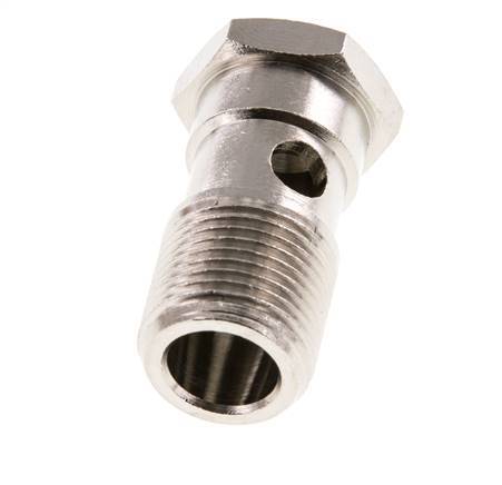 1-way nickel-plated Brass Banjo Bolt with G3/8'' Male Threads L32mm [2 Pieces]